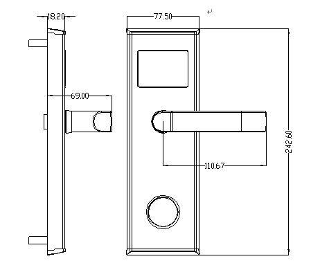 Fechadura da porta eletrônica do hotel de Digitas do cartão do fechamento RFID do hotel esperto