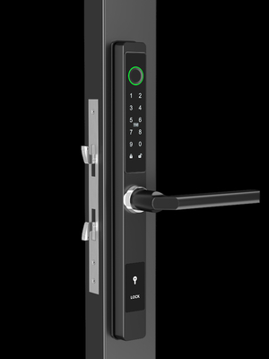 Fechadura de porta de impressão digital de quadro estreito impermeável IP65 para apartamento