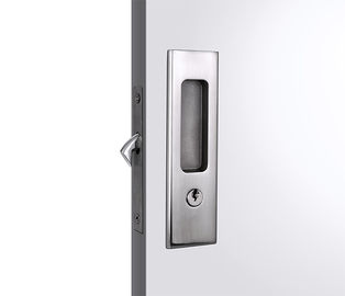 Fechaduras de porta deslizantes de níquel metálico com chave, espessura da porta 35 - 70 mm