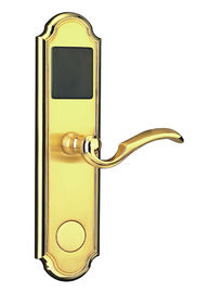 Fechadura de porta eletrônica de hotel de ouro revestido com cartão / chave operada 288 * 73mm Tamanho da placa