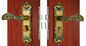 Locksets antigos de bronze amarelo com alça de alavanca
