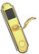 Fechadura de porta eletrônica de hotel de ouro revestido com cartão / chave operada 288 * 73mm Tamanho da placa