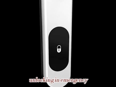 Fechadura estreita para porta de vidro com estrutura de alumínio