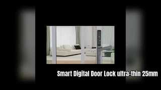 Fechadura de porta digital inteligente Bloqueio de APP ultrafino de 25 mm para portas de tela
