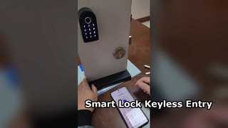 Fechadura digital inteligente com teclado sem fio Bluetooth