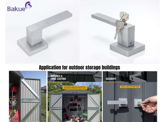Fechadura de porta do galpão Manuseio de fundição 3 chaves 72H UV Fechadura de armazenamento exterior