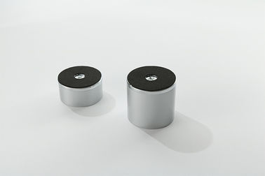 Mãos e botões de móveis de liga de zinco de alumínio Pintura de prata Pilar cilíndrico