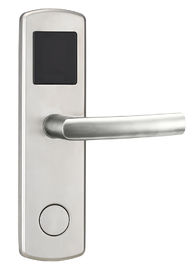 Fechadura de porta eletrônica de hotel de aço inoxidável satinado com cartão / chave aberta