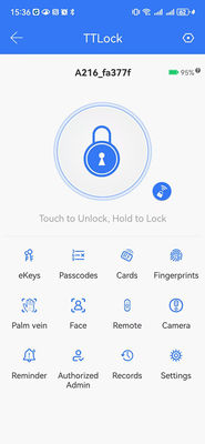 Vídeo Olho de Gato Veia de Palma / Face Desbloqueio Wifi Smart Lock Alumínio IP65