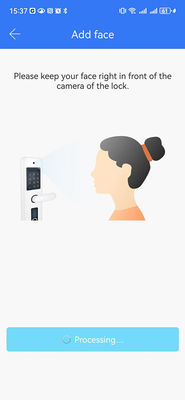 Alumínio Commercial Smart Lock Reconhecimento Facial Vídeo Olho de Gato Palma Veia Desbloqueio IP65