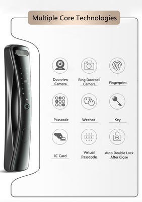 Captura em tempo real de impressões digitais código de acesso fechadura de porta digital  1 cartão