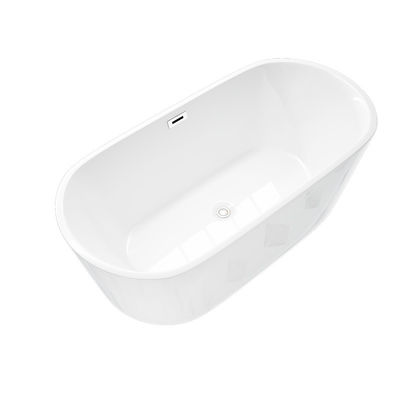 Banheira de banho de forma oval clássica acrílica não escorregadia