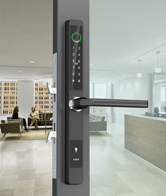 Apartamento impressão digital impermeável fechadura de porta digital padrão europeu