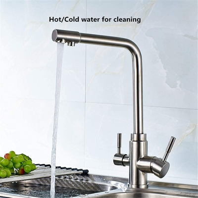 3 em 1 plataforma de aço inoxidável de bronze do torneira H330 XW200mm do purificador da água montou