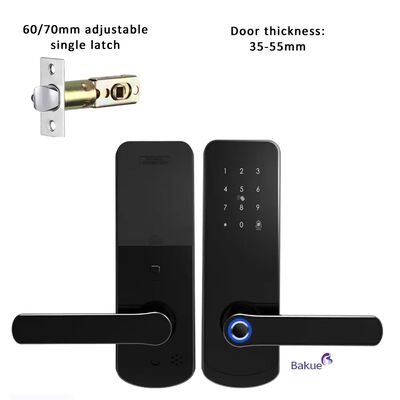 Fechadura Digital Inteligente para Porta com Proteção contra Incêndio de 60min, WiFi, eKey, Controle Remoto por APP e 4 Pilhas Alcalinas AA