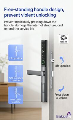 APP Blue Tooth Senha WiFi Cartão Chave Mecânica Forma de Desbloqueio Fechadura Digital Inteligente com 4 pilhas AA para Sistema de Gerenciamento de Segurança