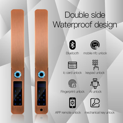 IP68 impermeável FPC impressão digital fechadura de porta inteligente Bluetooth Antigo